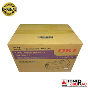 Cartucho de Toner Okidata Mps4900 Mps5501 Mps5502 45460512 Preto Original 36K